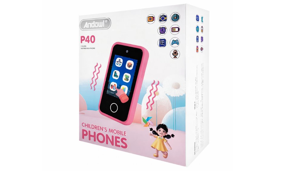 Kids Smart Learning Phone P40 – Blue | Camera, Games & Music | Child-Friendly Mobile Toy