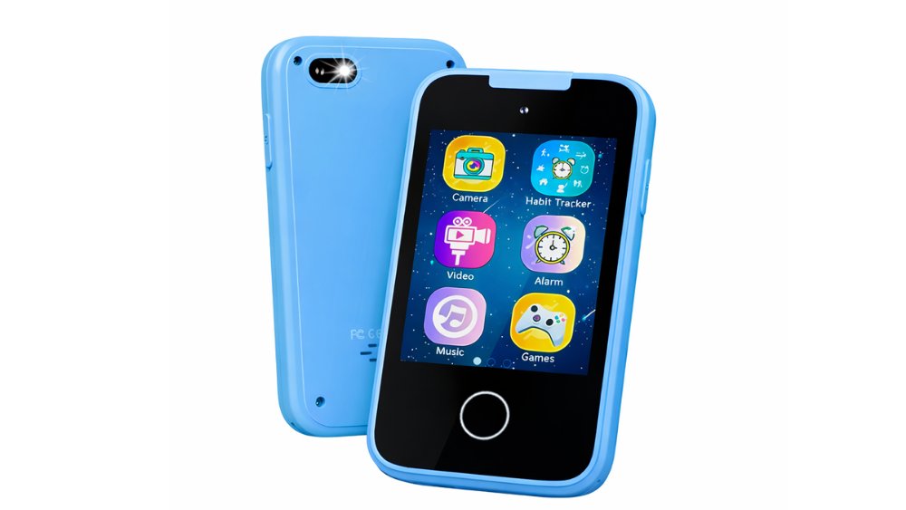 Kids Smart Learning Phone P40 – Blue | Camera, Games & Music | Child-Friendly Mobile Toy