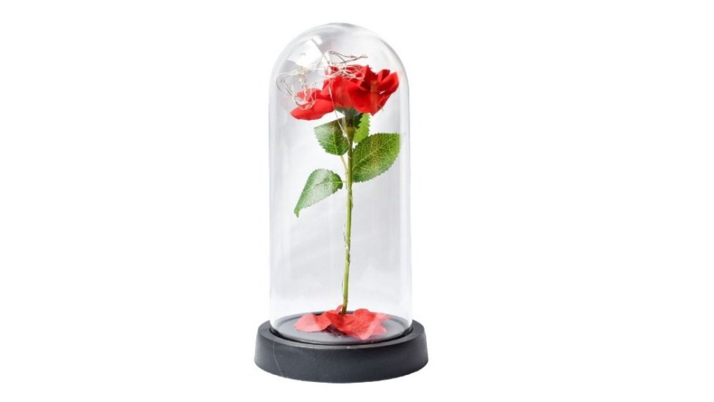 LED Rose in Glass Dome – Eternal Flower Decorative Light