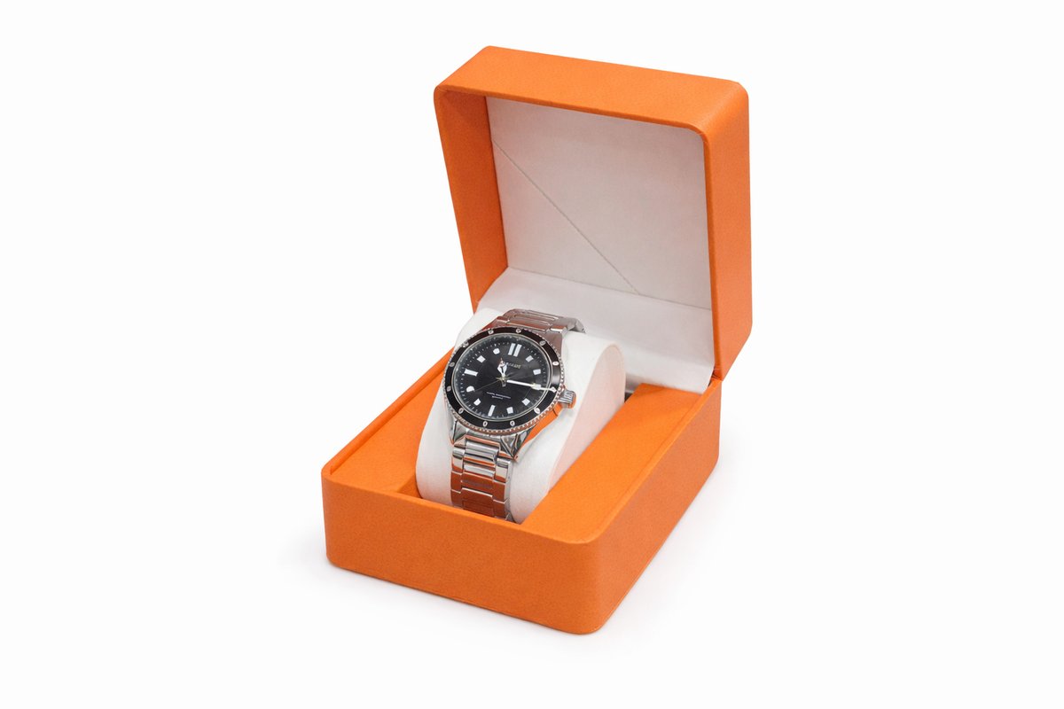 Curren Men’s Stainless Steel Watch – Black Dial Sport Design