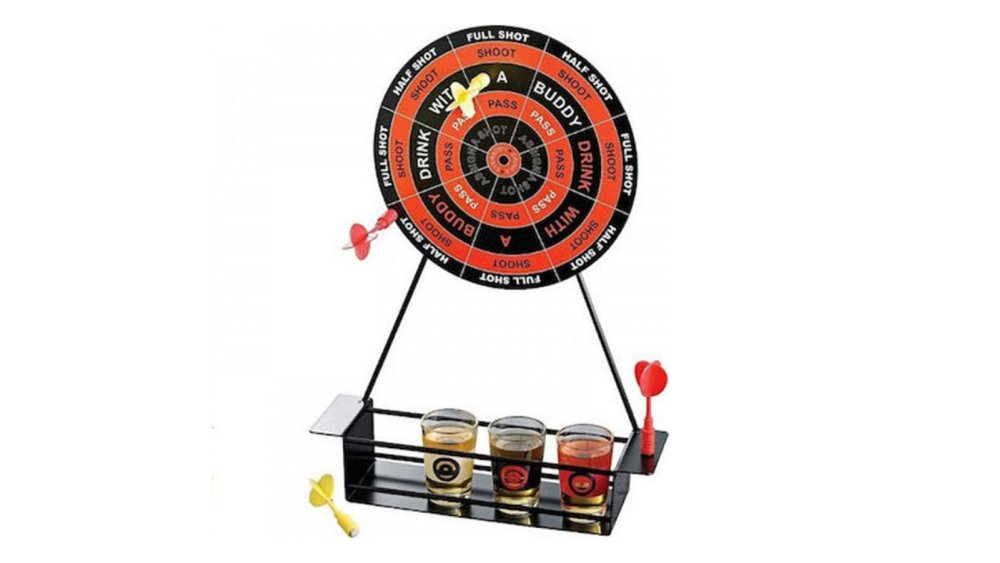 Dartboard Drinking Game with Shot Glasses – Fun Party Bar Game