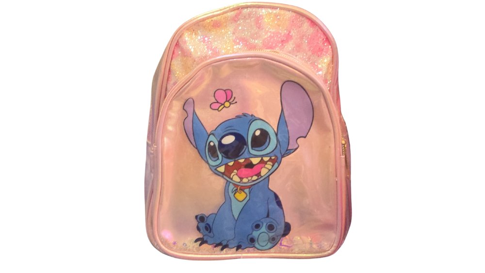 Kids Backpack – Angel Design (Pink Glitter)ackpack – Stitch Design (Pink Shimmer)