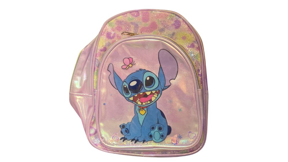 Kids Backpack – Stitch Design (Lavender Glitter)
