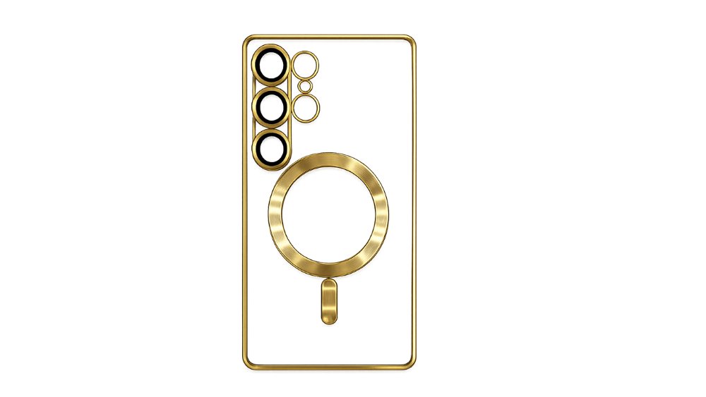 Magnetic Clear Case with MagSafe for Samsung A17 – Gold