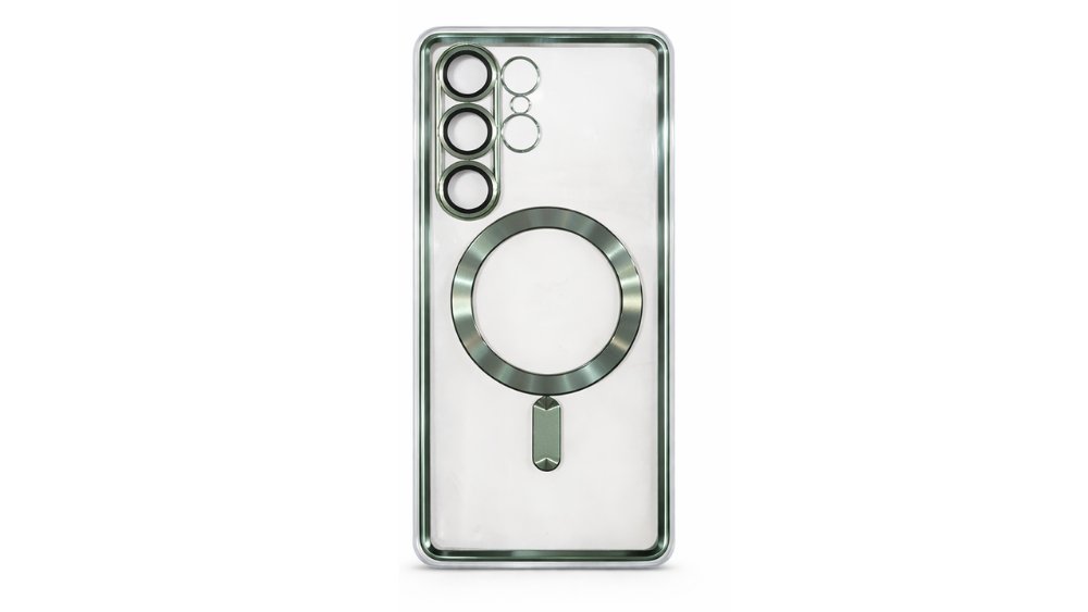 Magnetic Clear Case with MagSafe for Samsung A16– Green