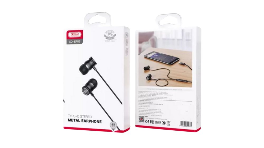 XO EP56 Type-C Metal Stereo Earphones with Microphone