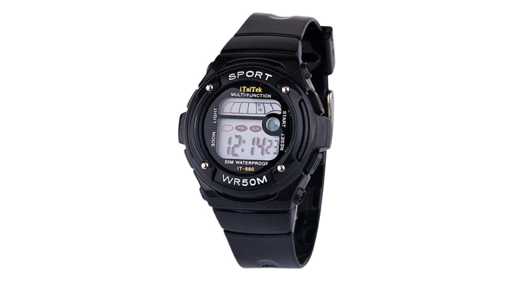 Classic All Black Sport Digital Watch – 50M Waterproof