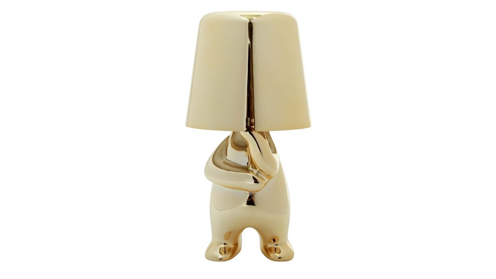 Modern Sitting Figure Lamp – Metallic gold