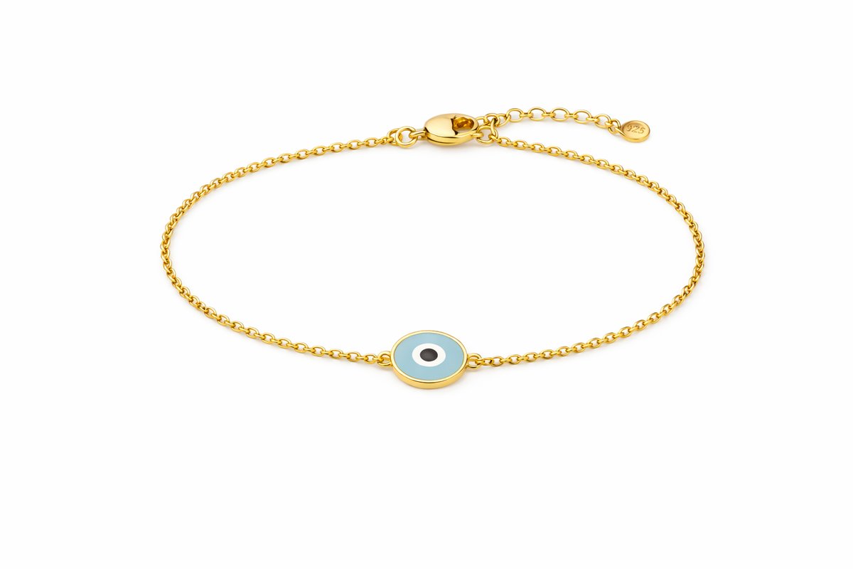 Gold Evil Eye Bracelet – Minimal Stainless Steel