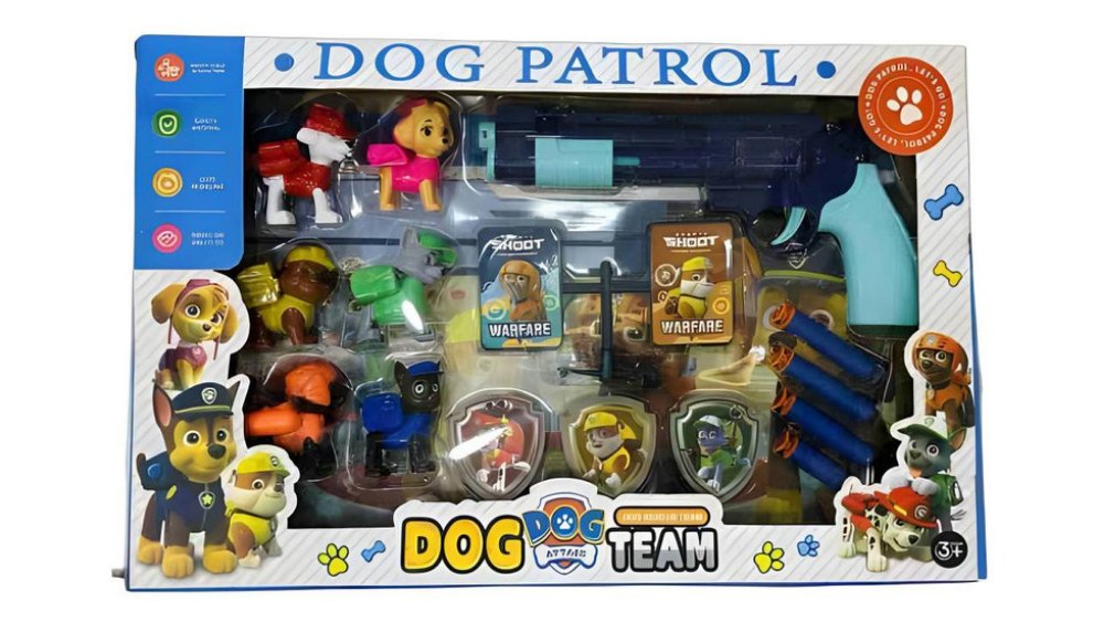 Dog Patrol Team Action Playset with Blaster & Accessories – 3+