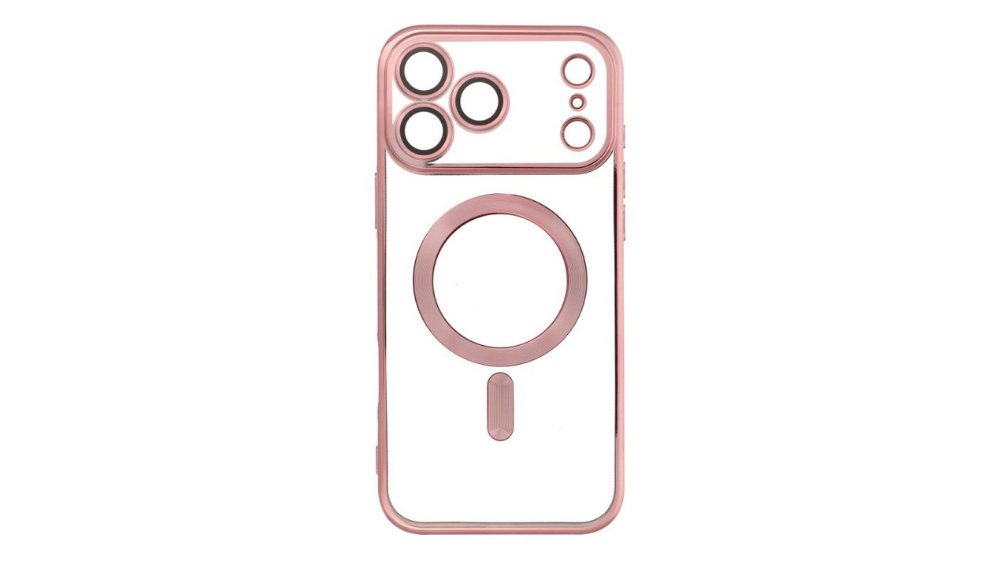 MagSafe Clear iPhone Case with rosegold Edge – Slim, Protective Iphone 17promax