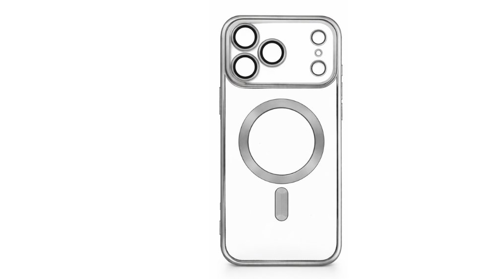 MagSafe Clear iPhone Case with silver Edge – Slim, Protective Iphone 17promax