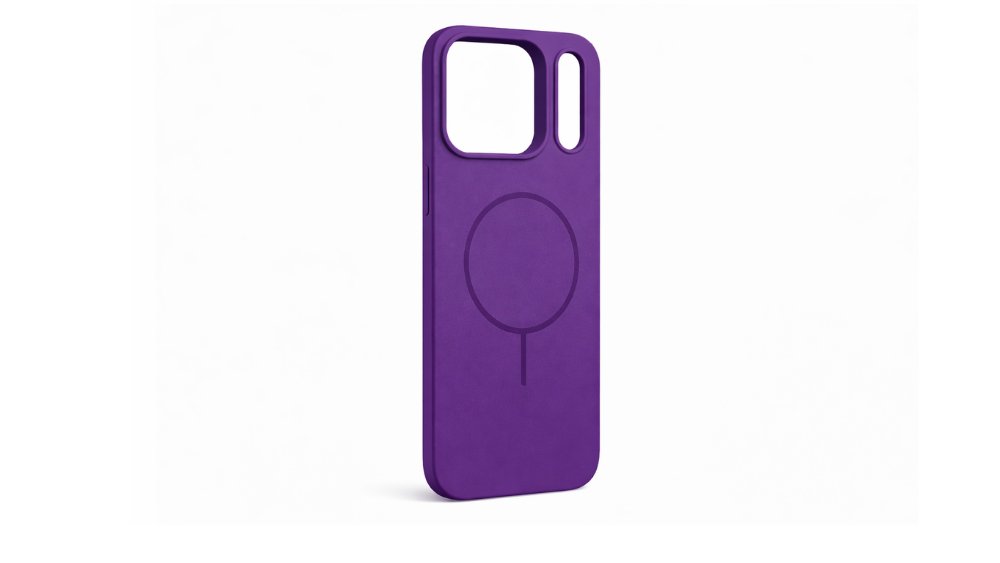 Purple Silicone Phone Case for iPhone 17 pro max