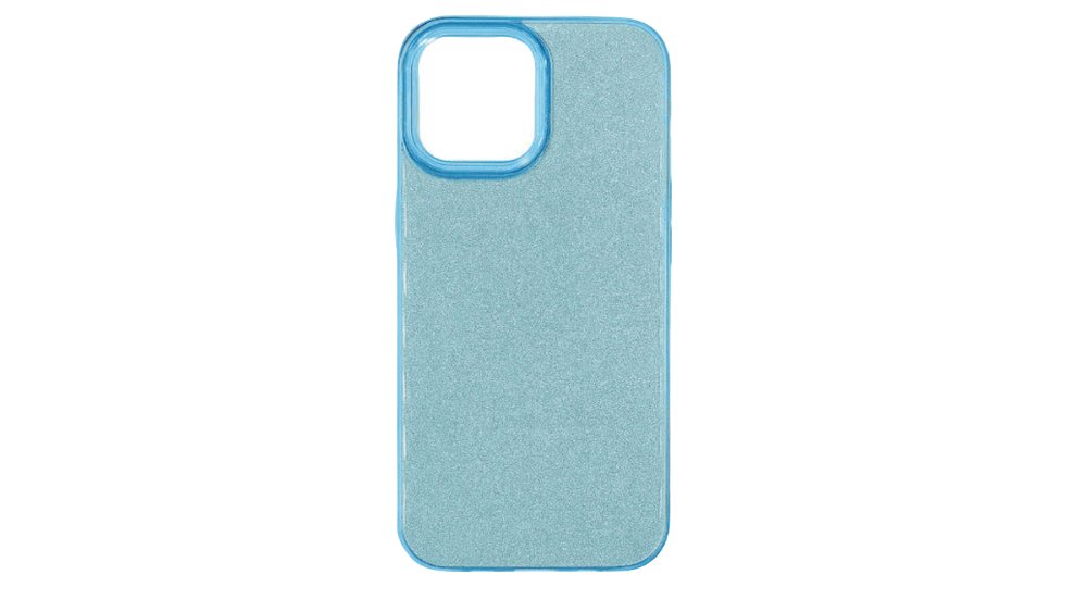 Blue Double layer & glitter hard cover iphone 15 pro max