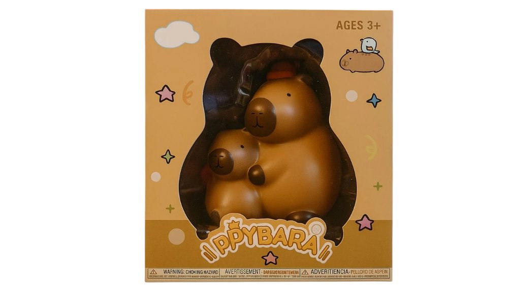Capybara Parent & Baby Figurine – Cute Kawaii Collectible Toy