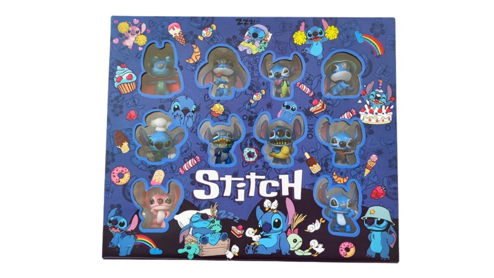 Stitch Mini Figurine Set – 12pcs Cute Collectible Figures Gift Box