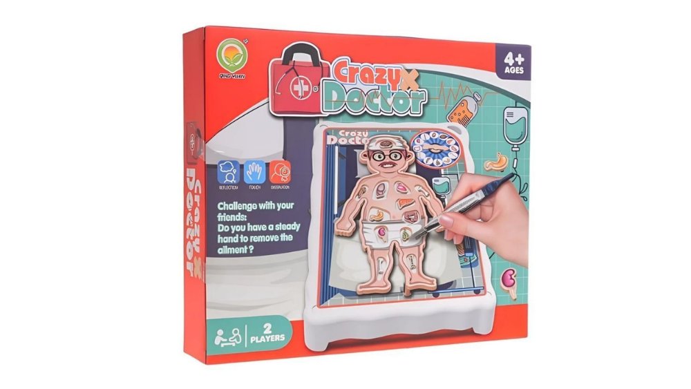 Crazy Doctor Board Game – Kids Skill & Operation Game (2 Players, Ages 4+)
