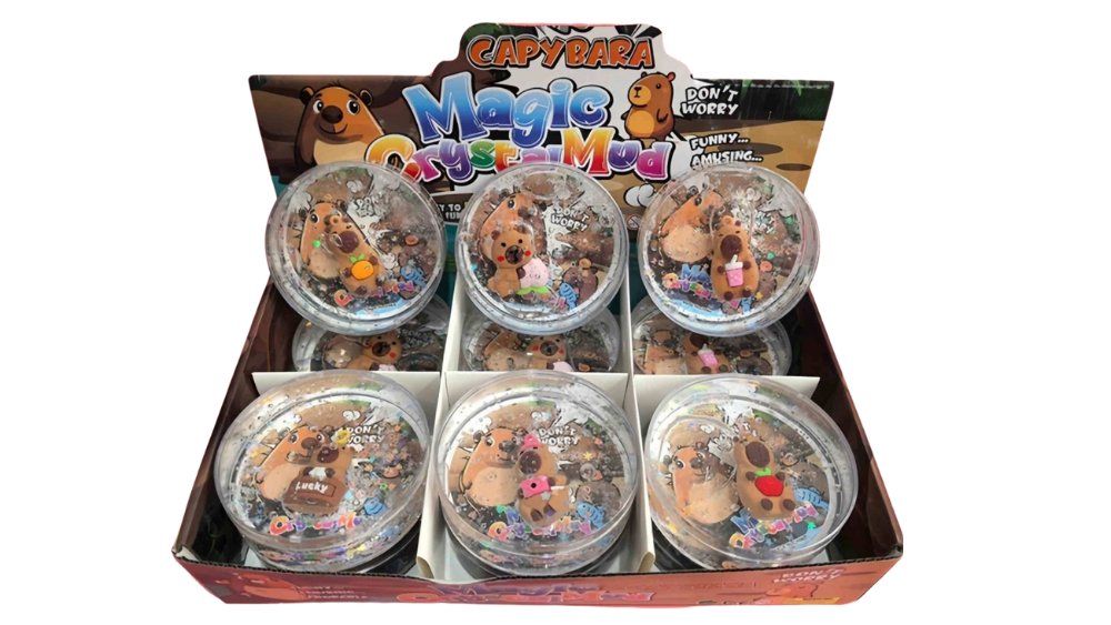 Capybara Magic Crystal Slime – Stretchy Slime with Capybara Figure