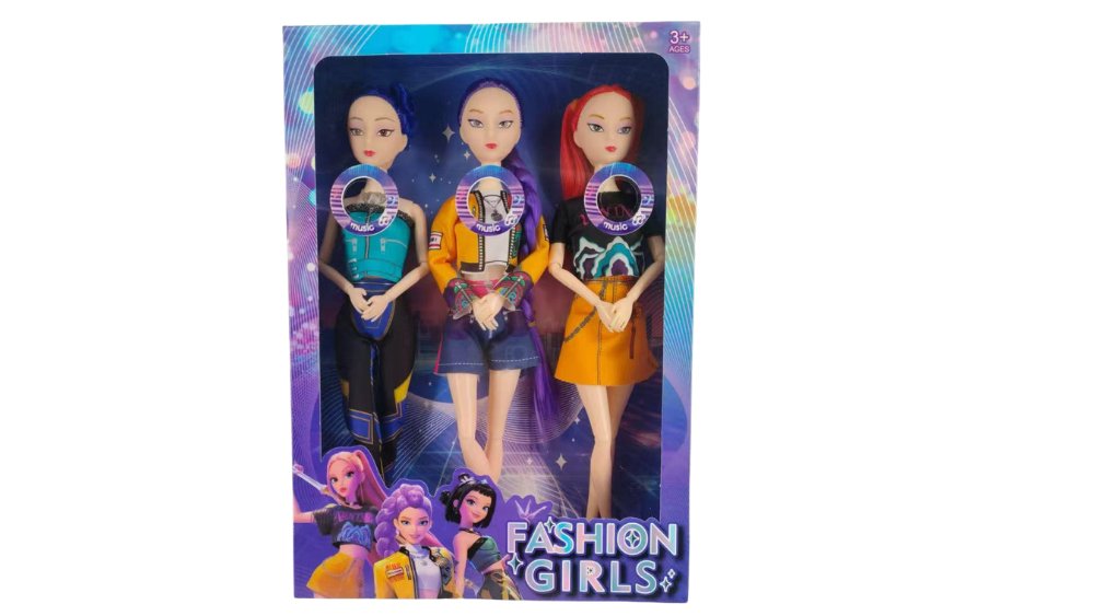 Rumi,Zoey & Mira Fashion dolls with music