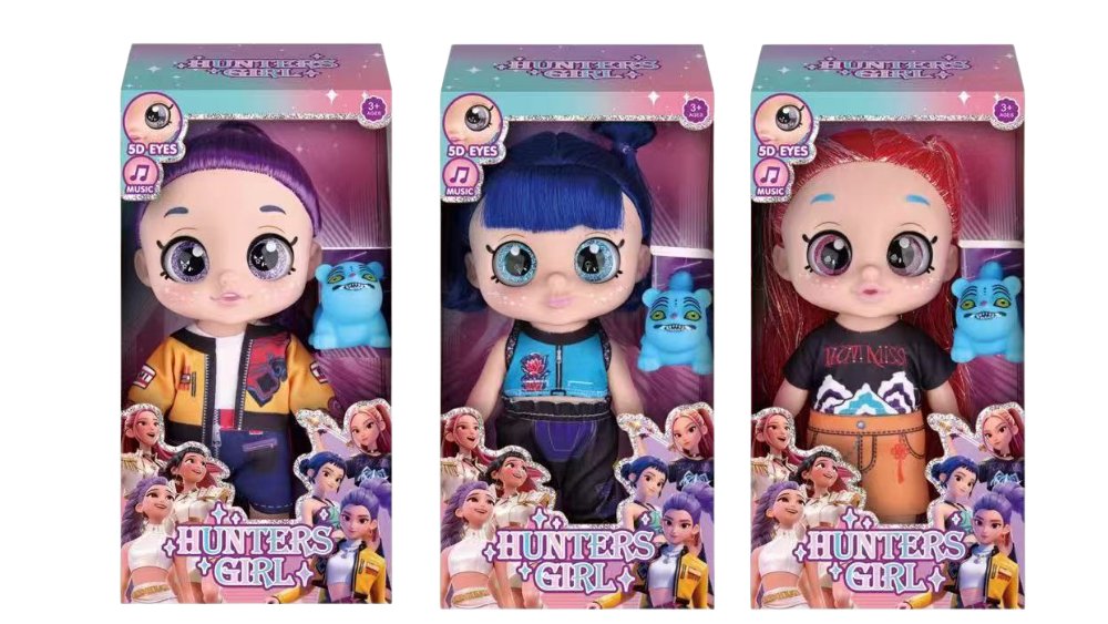 Set of 3 premium dolls Rumi,Mira and Zoey with cute 5D eyes and Music