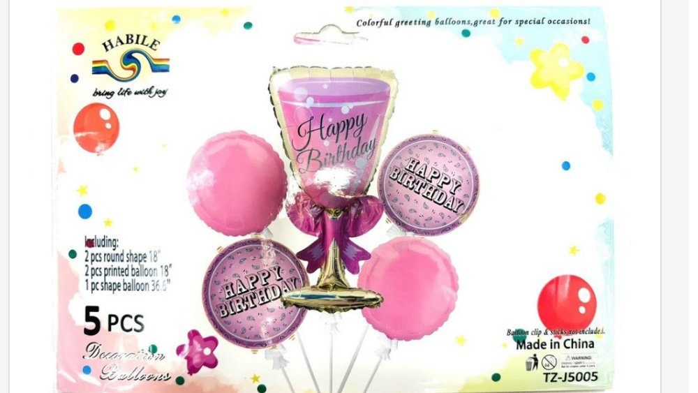 Shapagne Balloon Decoration Set-shapagne set 5pcs