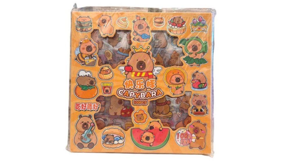Capybara Stickers Box (100pcs) – Cute Capybara Sticker Pack