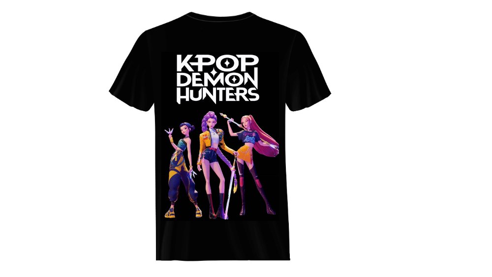 K-Pop Demon Hunters Black Tshirt