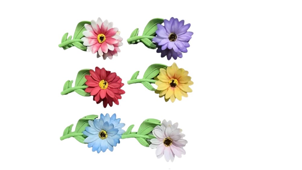 Double sided Flower hair clip