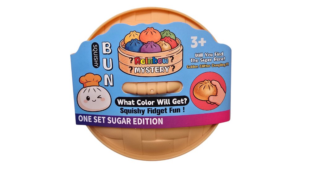 Rainbow Mystery Squishy Dumpling – Viral TikTok Fidget Toy (Blind Box, Sugar Edition)