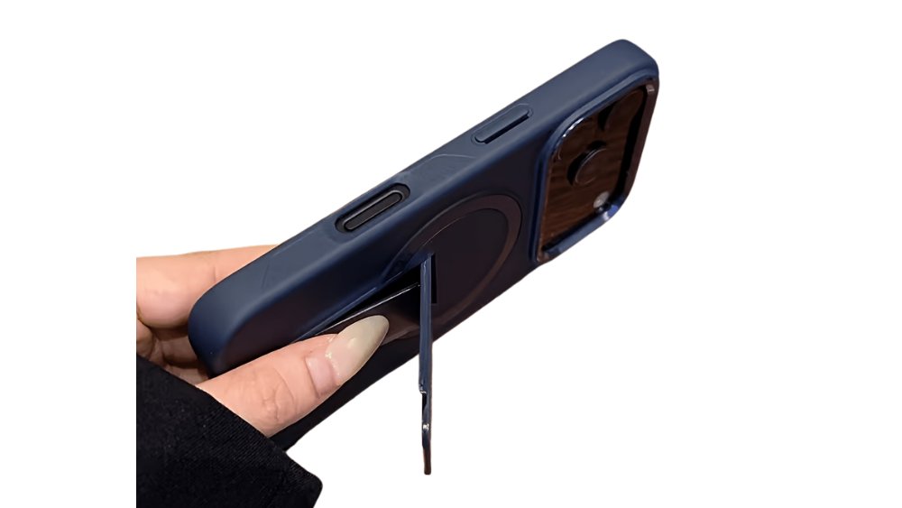 Built-in Ring Holder & Stand black phone case iphone 17 promax