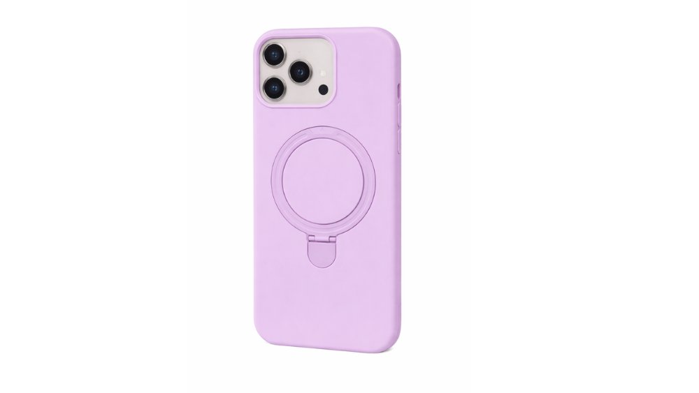 Built-in Ring Holder & Stand pink phone case