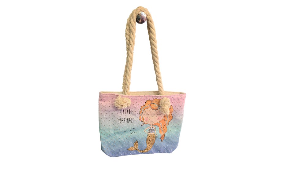 Mermaid Small Beach Bag with zip 21cm x 27cm