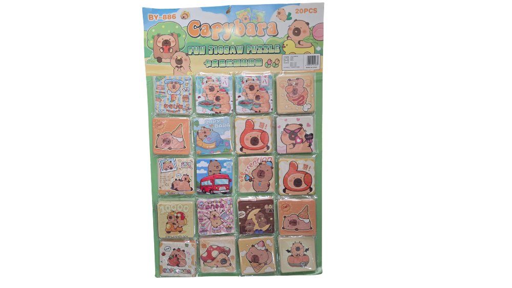 Capybara Mini Jigsaw Puzzle Set (20PCS Assorted Designs)