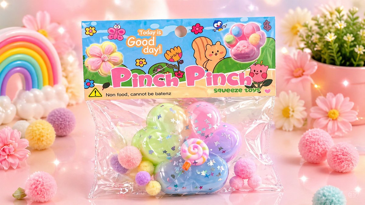 Multicolour big Cat Paw Toy – Stress Relief Kawaii