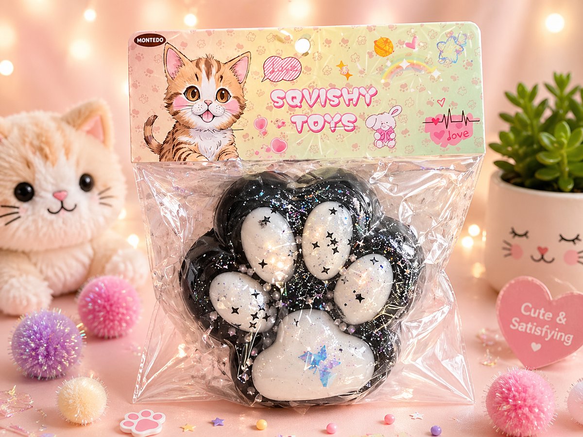 Cat paw Squishy Toy – Stress Relief Kawaii