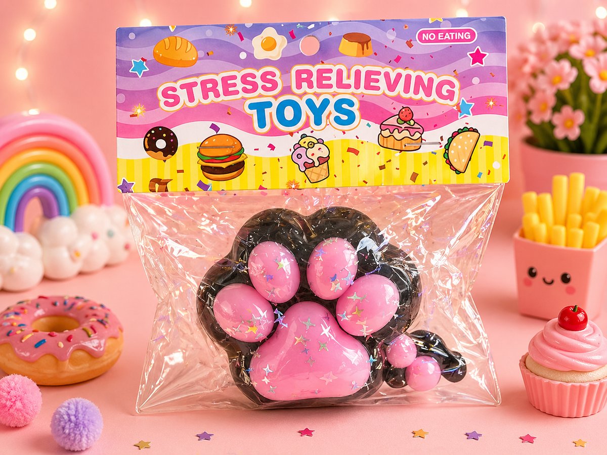 Cat paw Squishy Toy – Stress Relief Kawaii