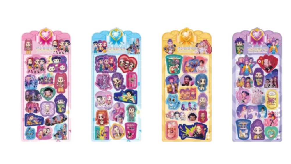 K-Pop Demon Hunters Puffy Liquid Stickers – 3D Bubble Stickers for Kids