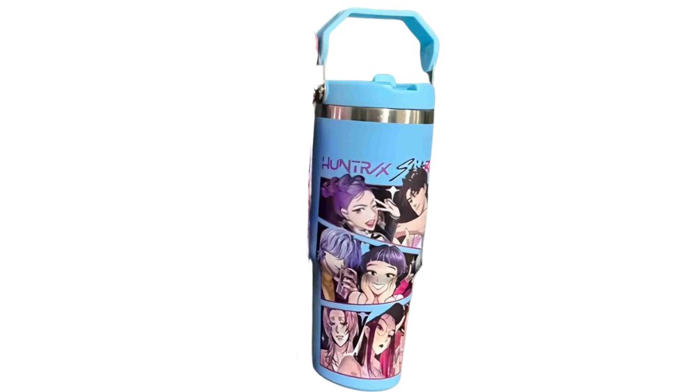 Saja boys- K-Pop Demon Hunters Stainless Steel Tumbler 900ml – Insulated Travel Cup with Handle & Lid