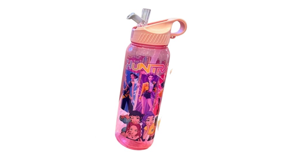 K-Pop Demon Hunters Kids Water Bottle with Straw – Leakproof BPA-Free Bottle