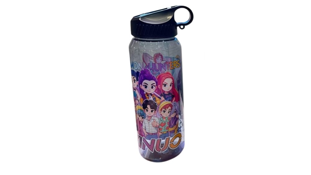 K-Pop Demon Hunters Kids Water Bottle with Straw – Leakproof BPA-Free Bottle