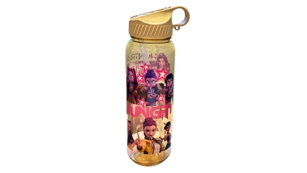 K-Pop Demon Hunters Kids Water Bottle with Straw – Leakproof BPA-Free Bottle