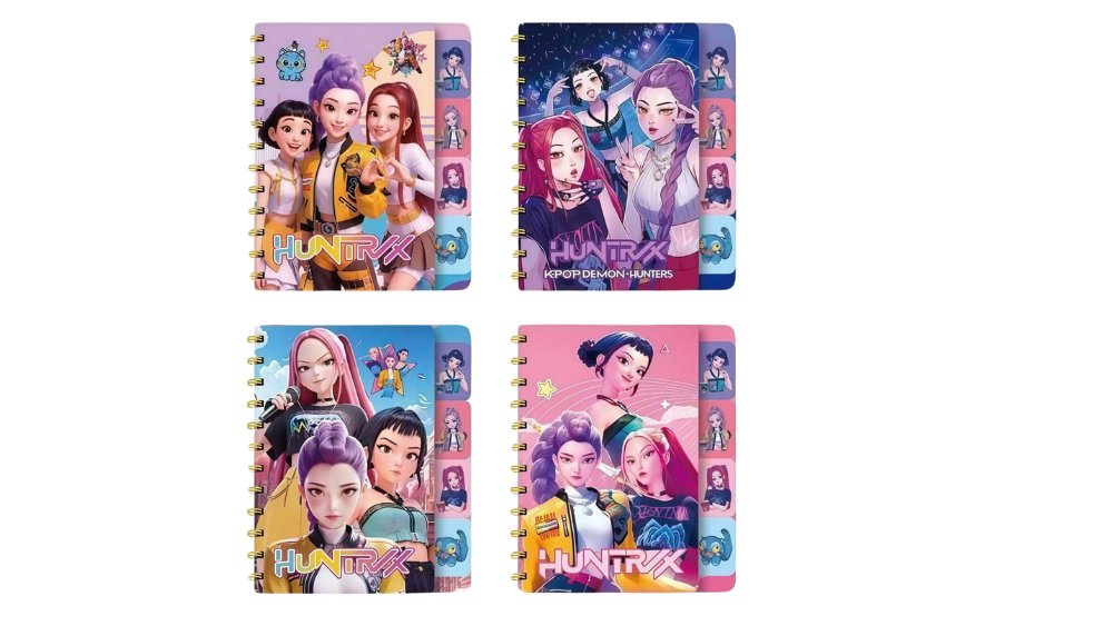 K-Pop Demon Hunters Spiral Notebook – Cute Huntrix Journal- 1 pc random