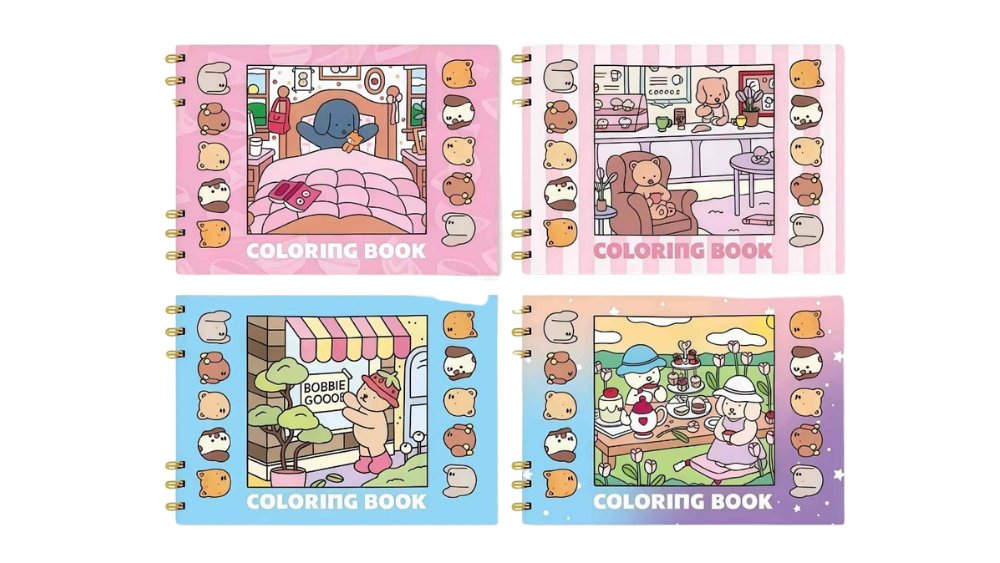 Cute Animal Coloring Book for Kids – Aesthetic Cartoon Art Book 1 pc random choice