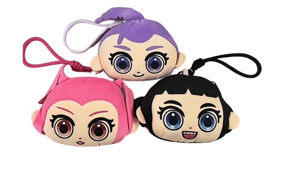 K-Pop Demon Hunters Plush Coin Purse – Cute Character Zip Wallet (Assorted Designs)