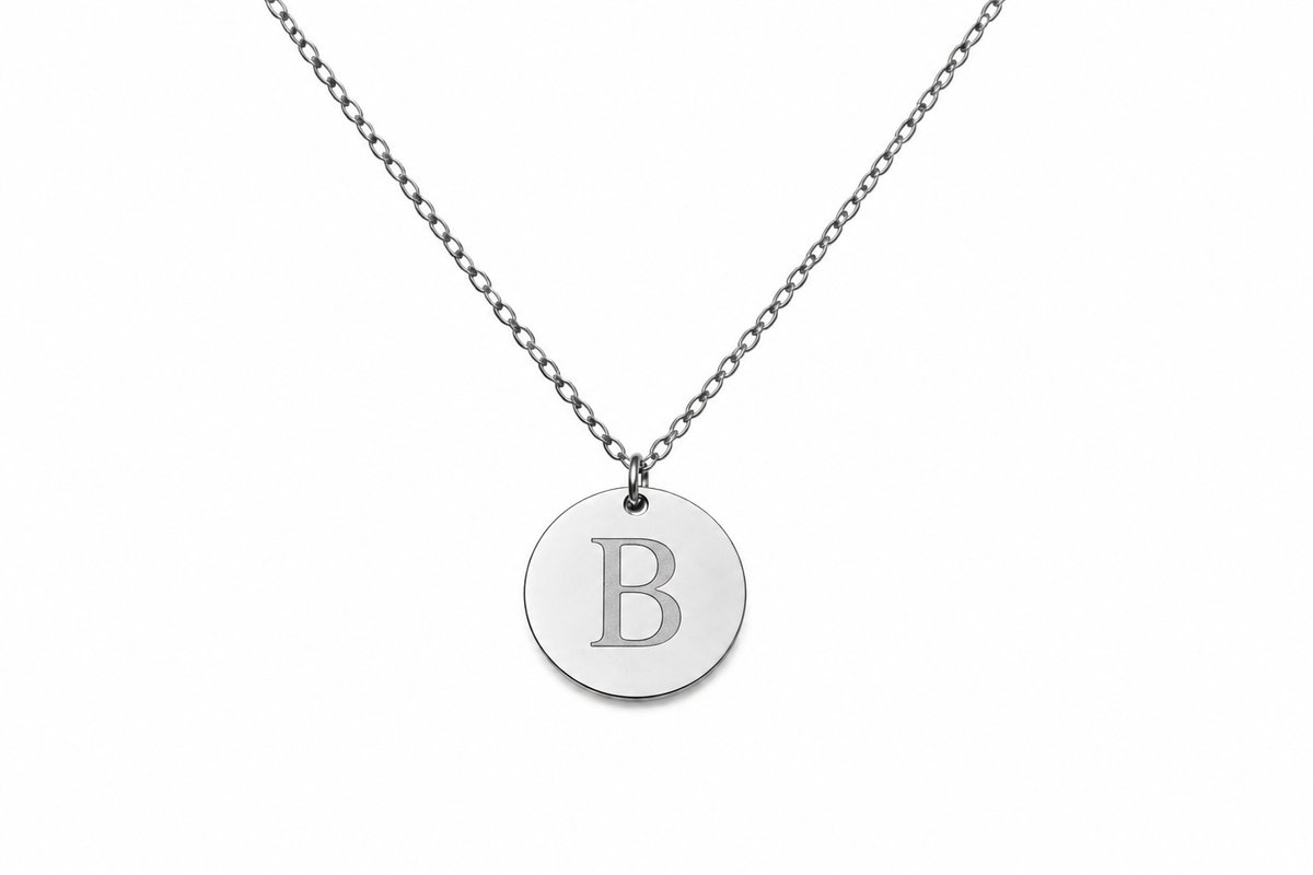 Initial “Β”✨ Stainless Steel Initial Necklace | Personalized Letter A Pendant for Women & Men