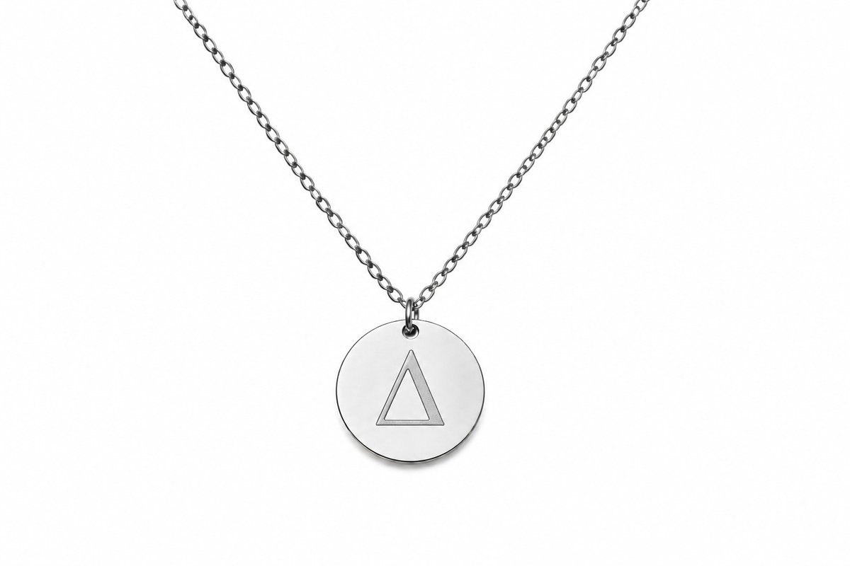 Initial “Δ”✨ Stainless Steel Initial Necklace | Personalized Letter A Pendant for Women & Men