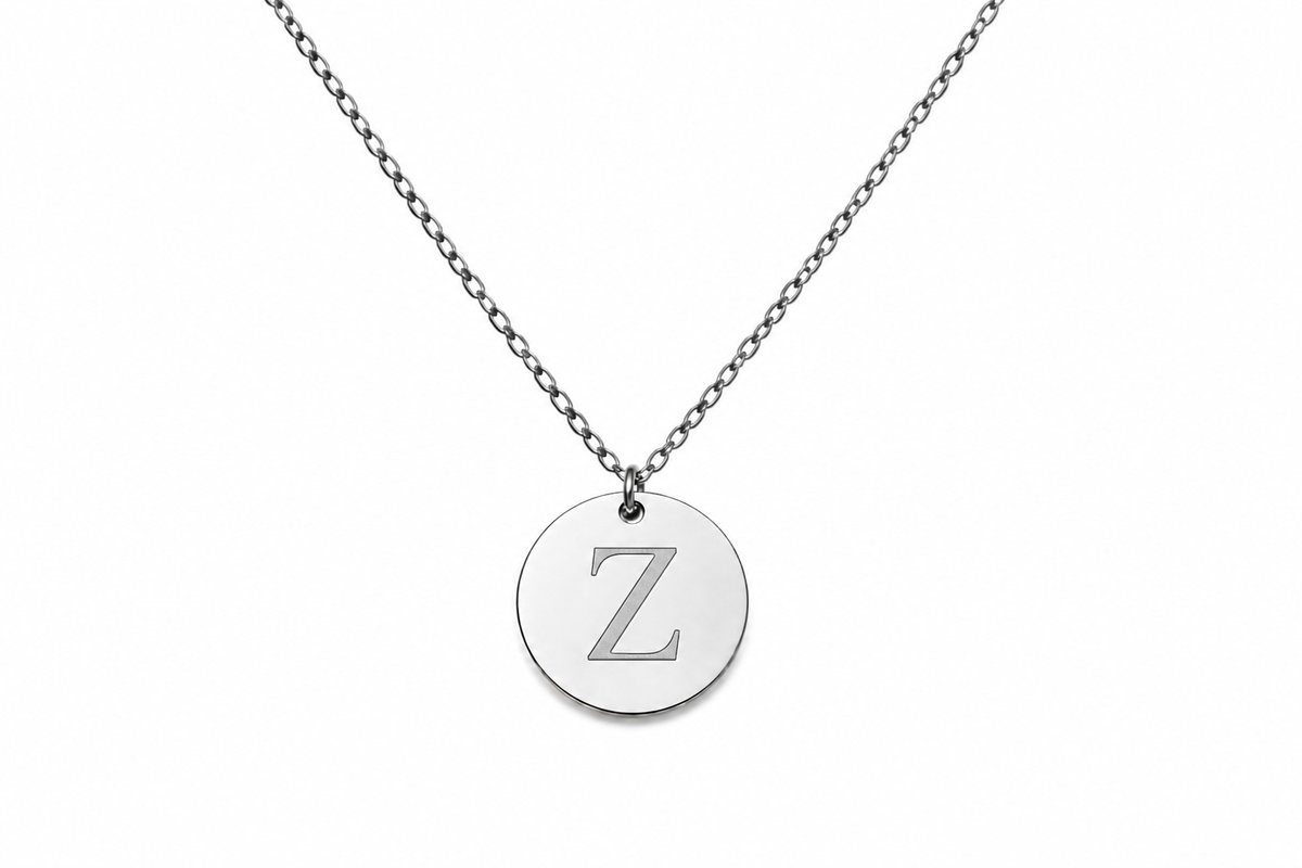 Initial “Z”✨ Stainless Steel Initial Necklace | Personalized Letter A Pendant for Women & Men