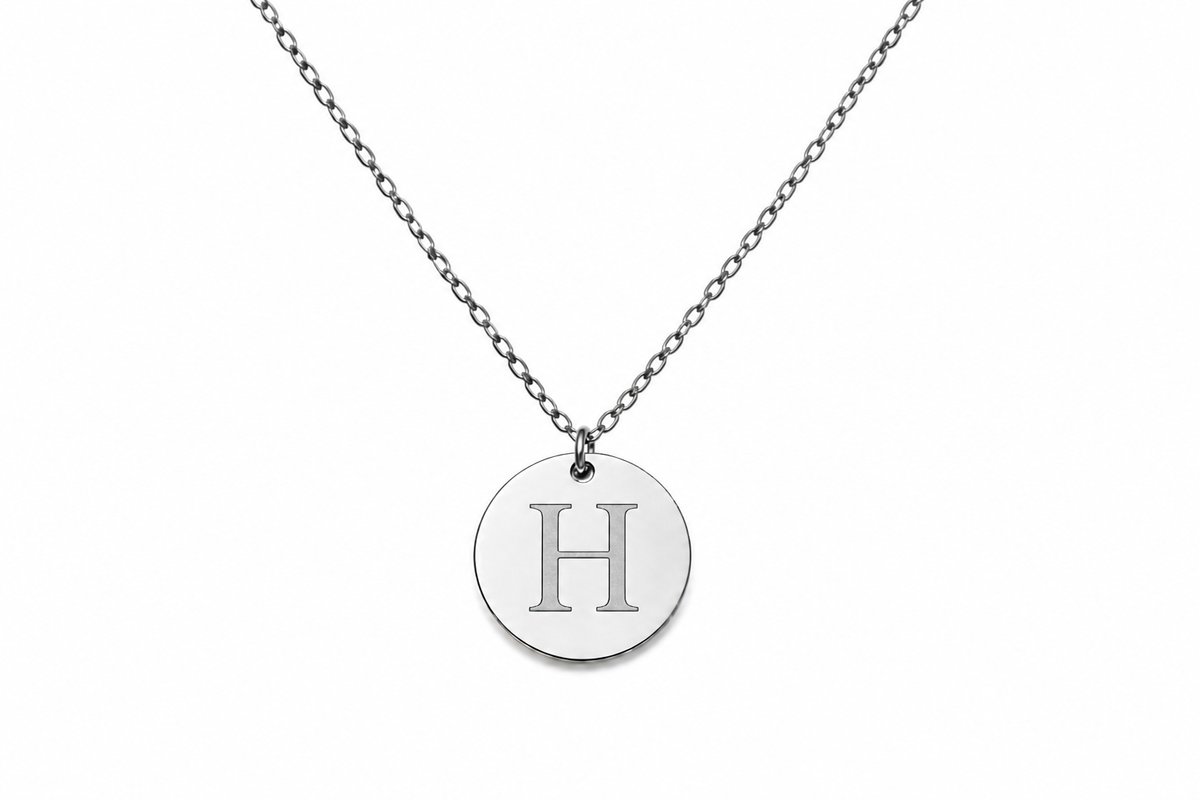Initial “Η”✨ Stainless Steel Initial Necklace | Personalized Letter A Pendant for Women & Men