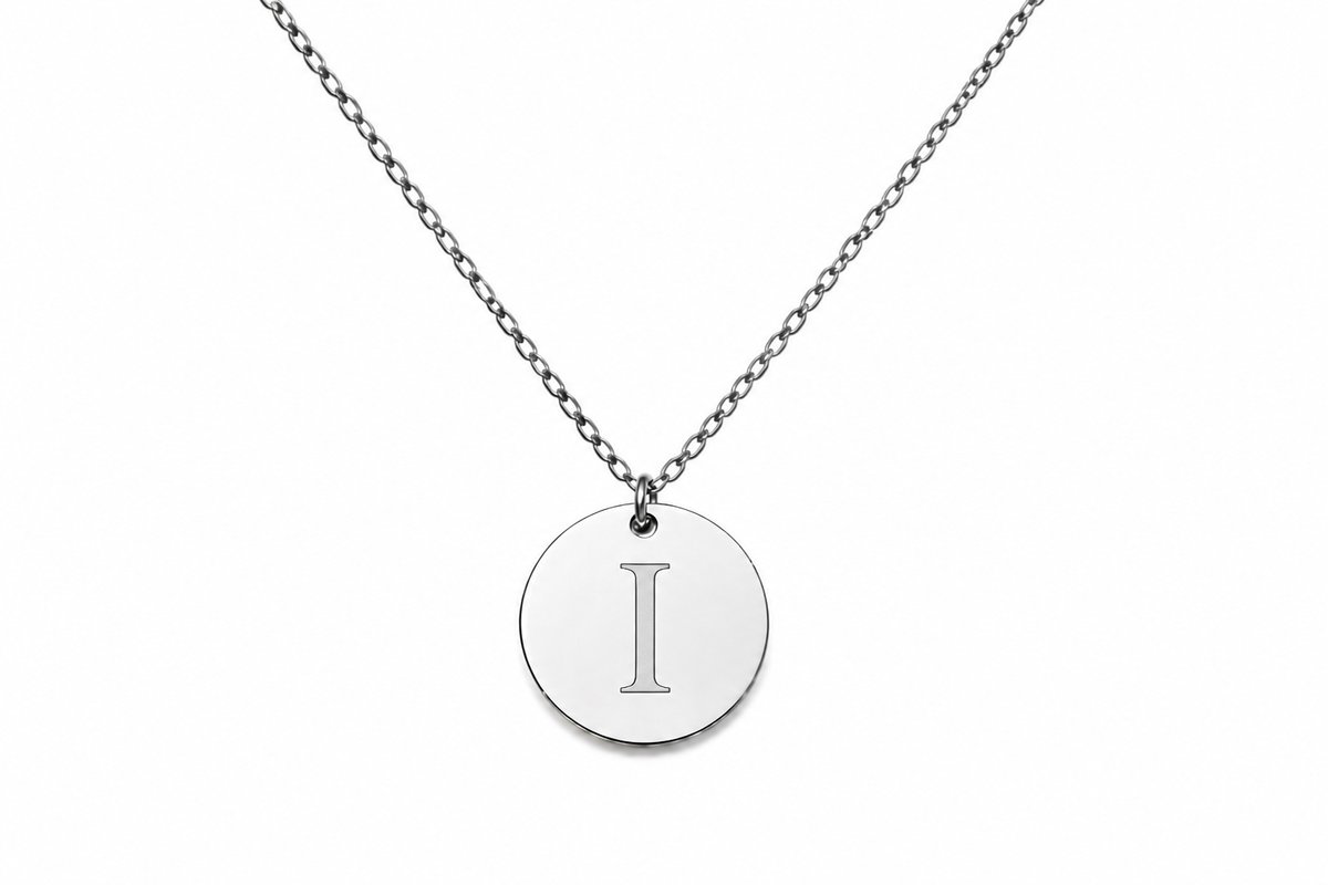Initial “Ι”✨ Stainless Steel Initial Necklace | Personalized Letter A Pendant for Women & Men