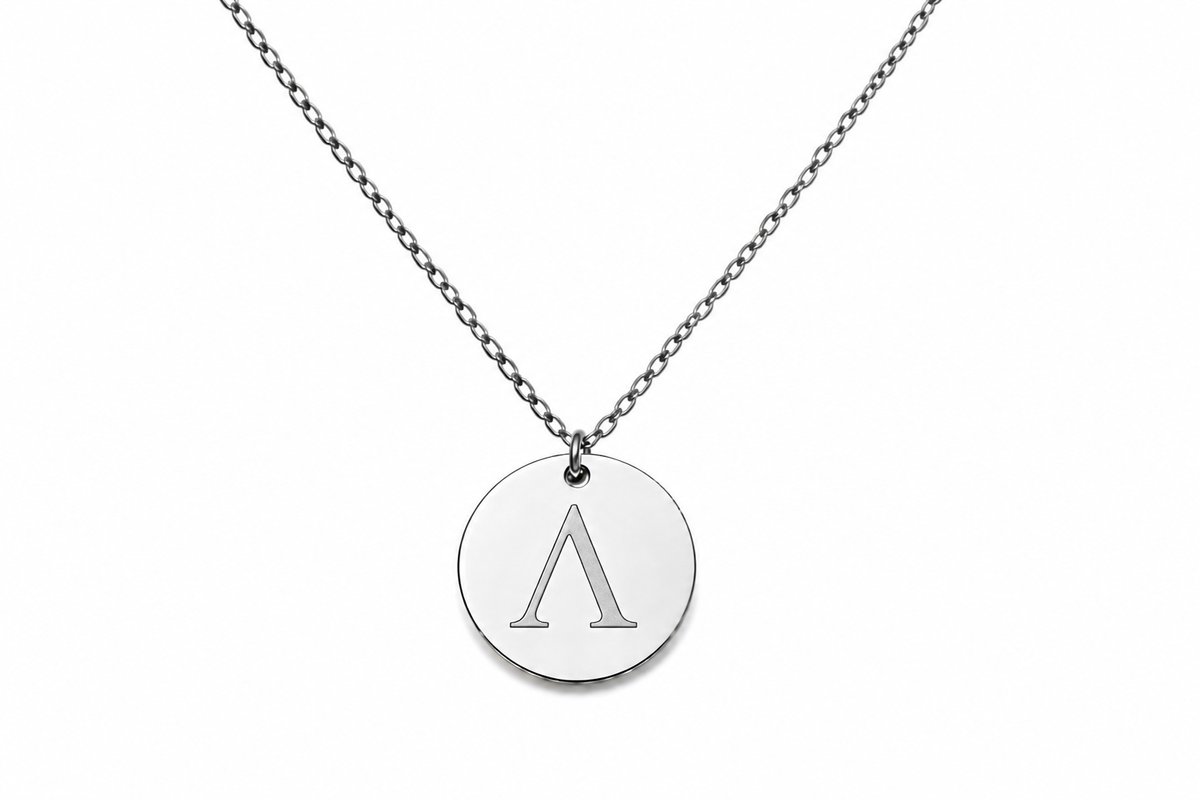 Initial “Λ”✨ Stainless Steel Initial Necklace | Personalized Letter A Pendant for Women & Men